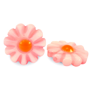 Perle Muschel S&uuml;&szlig;wasserperlmutts Blume Watermelon pink-orange