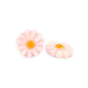 Perle Muschel S&uuml;&szlig;wasserperlmutts Blume Light pink-orange