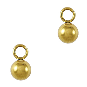 Anh&auml;nger aus Stainless Steel - Rostfreiem Stahl Ball 4mm Gold