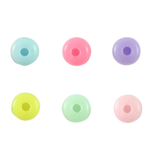Perlen im Acryl-Look Disc Multicolour pastel