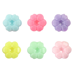 Perlen im Acryl-Look Flower Multicolour pastel