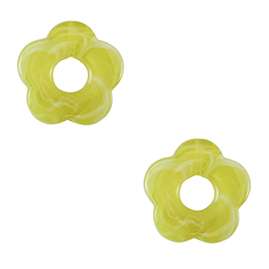 Anh&auml;nger Acryl Flower Lime green