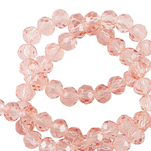 Facetten Top Glas Perlen 4x3mm Rondellen Dusty pink