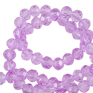 Facetten Top Glas Perlen 3x2mm Rondellen Paisley purple