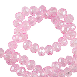 Facetten Top Glas Perlen 3x2mm Rondellen Azalea pink