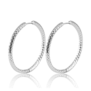 Stainless Steel - Rostfrei Stahl Ohrringe Creolen 23mm Silver