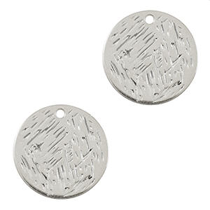 Anh&auml;nger Metall DQ 20mm Antik silber (Nickelfrei)