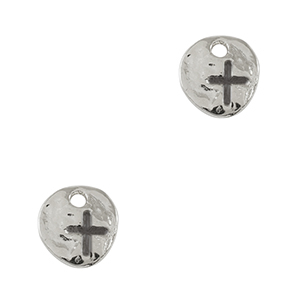 Anh&auml;nger Metall DQ irregular Cross Antik silber (Nickelfrei)
