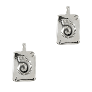Anh&auml;nger Metall DQ Shell Antik silber (Nickelfrei)