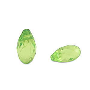 Perlen Acryl Drop Spring green transparent