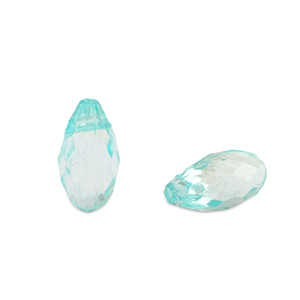 Perlen Acryl Drop Ocean blue transparent
