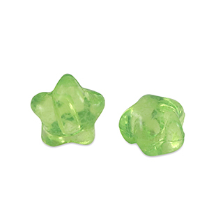 Perlen Acryl Star Spring green transparent