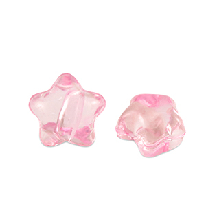Perlen Acryl Star Pink transparent