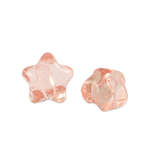 Perlen Acryl Star Salmon pink transparent