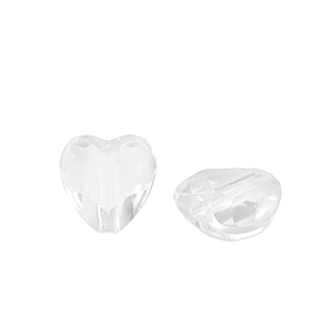 Perlen Acryl Heart Transparent