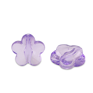 Perlen Acryl Flower Purple transparent