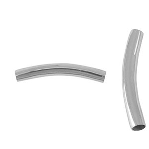 Perlen aus Stainless Steel - Rostfreiem Stahl Tubes 40mm Silver