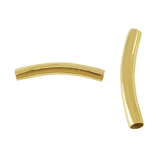 Perlen aus Stainless Steel - Rostfreiem Stahl Tubes 40mm Gold