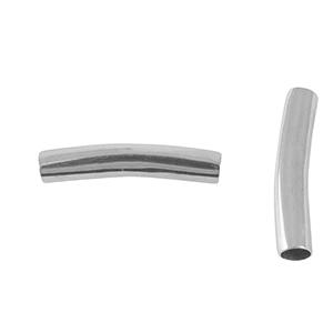 Perlen aus Stainless Steel - Rostfreiem Stahl Tubes 30mm Silver