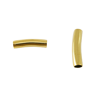 Perlen aus Stainless Steel - Rostfreiem Stahl Tubes 25mm Gold