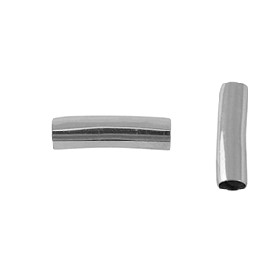 Perlen aus Stainless Steel - Rostfreiem Stahl Tubes 20mm Silver