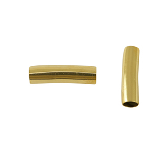 Perlen aus Stainless Steel - Rostfreiem Stahl Tubes 20mm Gold