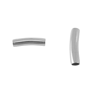 Perlen aus Stainless Steel - Rostfreiem Stahl Tubes 25mm Silver