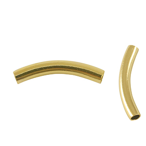 Perlen aus Stainless Steel - Rostfreiem Stahl Tubes 25mm Gold