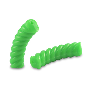 Acrylperlen Tubes Twisted Green