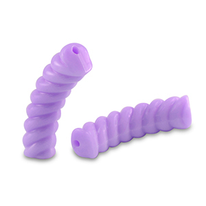 Acrylperlen Tubes Twisted Purple