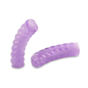 Acrylperlen Tubes Twisted Transparent purple