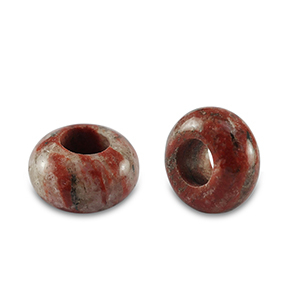 Rondell Natursteinperlen Granit 14mm Burgundy red