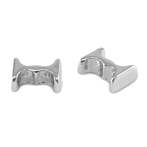 Tile bead Silver