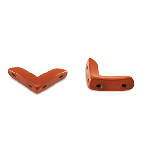 Tile bead Arrow Coral red