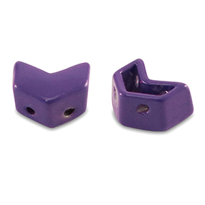 Tile bead Arrow Grape purple