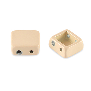Tile bead Square Apricot beige