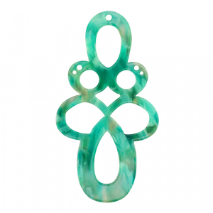 Anh&auml;nger aus Resin Barock Turquoise-green