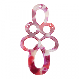 Anh&auml;nger aus Resin Barock Multicolor pink