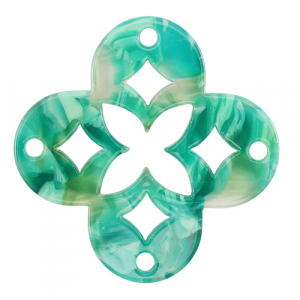 Anh&auml;nger aus Resin Mosaik Turquoise-green