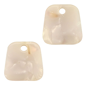Anh&auml;nger aus Resin Trapezium Pearl white-pink