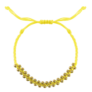 Armband Rostfrei Stahl Perlen Yellow-gold