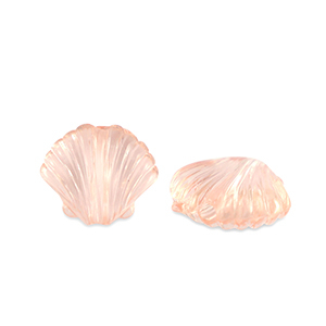 Perlen Acryl Shell Transparent salmon pink