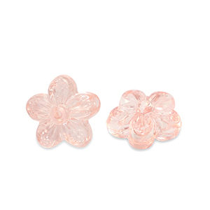 Perlen Acryl Flower Transparent salmon pink