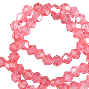 Facetten top Glas perlen Bicone 6mm Peonia pink