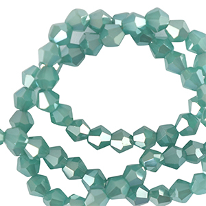 Facetten top Glas perlen Bicone 4mm Larchmere green
