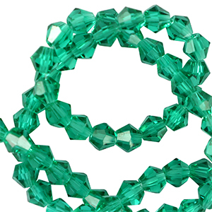 Facetten top Glas perlen Bicone 3mm Eden green