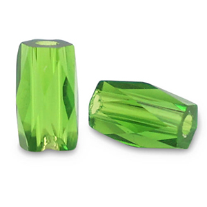 Facetten Tube Perlen Jasmine green