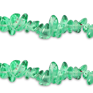 Chips-Glasperlen Transparent-Nile green