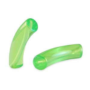 Acrylperlen tubes Peridot green-AB coating