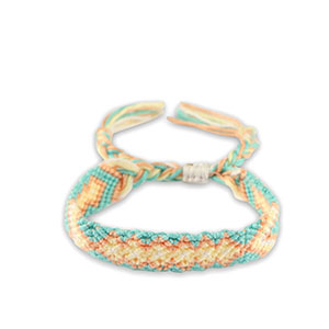Fussketten Mint turquoise-peach